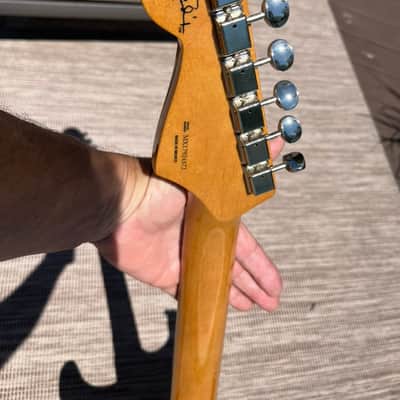 Fender Limited Edition Jimi Hendrix Artist Series Signature Monterey Pop Festival Graphic Stratocaster 2017 Strat PF Pau Ferro Fingerboard Fretboard Beautiful Upgrade Custom Fender Case Velour with Candy! image 17