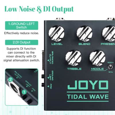JOYO R-30 Tidal Wave Bass Guitar Pedal Preamp Overdrive +EQ + Noise Reduction + DI image 13