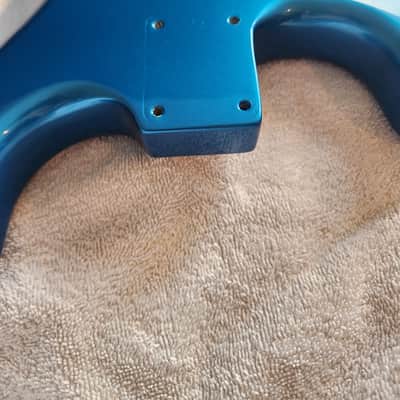 Fender Standard Stratocaster Strat BODY, Guitar Part Poplar Aqua Marine Metallic image 10