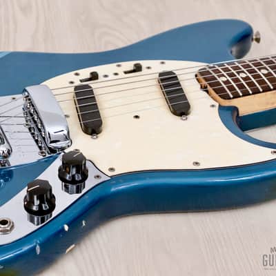 1970 Fender Competition Mustang Competition Burgundy + Headstock, Short Scale Vintage Guitar, 100% Original w/ Case image 6