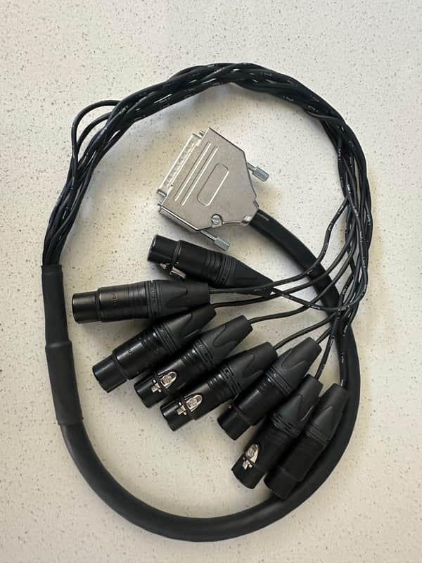 Mogami DB-25 to Female XLR Neutrik Connectors 3 Foot 8 Channel Snake Mint Cond. image 1