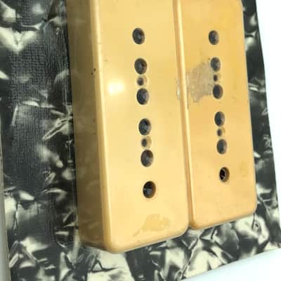 Allparts NOS P-90 Soapbar Pickup Covers Set for Les Paul Special Creme Cream 19?? image 3