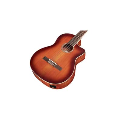 Cordoba C4-CE African Mahogany 6-String Electric Guitar (Edge Burst) image 3