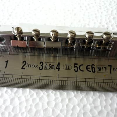 Rare vintage 1960's - 1970's Nickel Gibson ABR-1 wire Tune O Matic bridge, Pat Number 2.740.313 with foundry stamp. image 4