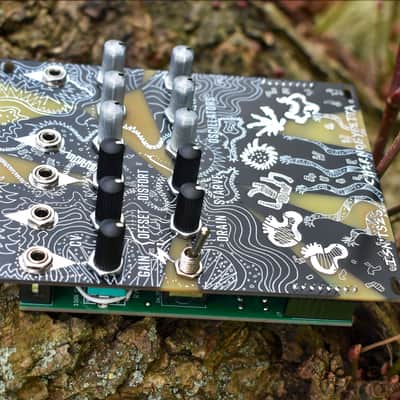 Chernobyletta Eurorack Module - Noise and Drone Oscillator Synth with CV Offset, Distortion, Power Starve and Touch Controls. Fully built. Black & Silver version. image 2