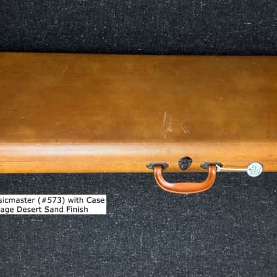 1957 Fender Musicmaster (#573) with Case Original Desert Sand Vintage Finish image 24