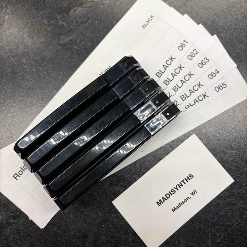ORIGINAL Roland BUNDLE of Replacement SHARP/BLACK Keys (106H032) for Juno-6/60/106, Jupiter-6/8, HS-60, SH-101, VK-09, JX-3P image 1