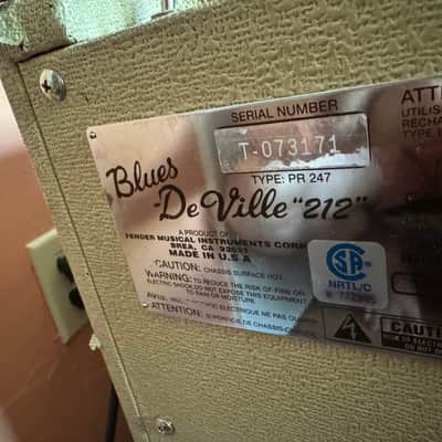 Fender Blues Deville 2x12 1994-1995 - Blonde Tolex/Oxblood image 3