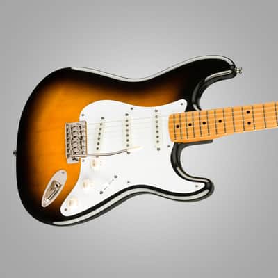 Mint Squier Classic Vibe '50s Stratocaster, Maple Fingerboard, 2-Color Sunburst - 0374005500 Bundle w/ 12-Pack Guitar Pick and Liquid Audio Polishing Cloth image 3