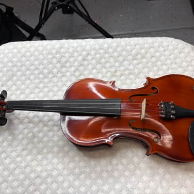 VINTAGE LIDL HAND CRAFTED IN LUBY CZECH REPUBLIC 3/4 VIOLIN MODEL 220 CASE/BOW image 2