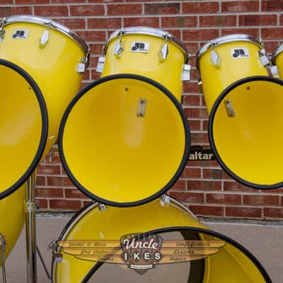 Vintage North Yellow 6 Piece Drum Set with Gibraltar Rack image 3