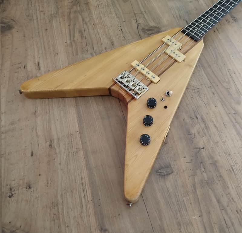 Kay Flying V bass 1980s - natural image 1