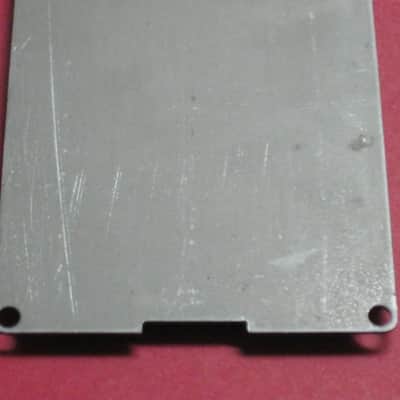 used genuine Boss Blue Label Japan Bottom Plate (early to mid 1980s) center area of back edge has cut out for power jack (was originally from DD-2 pedal) NO: pedal, other items, screws (lower right corner has small break / cut in metal) image 15