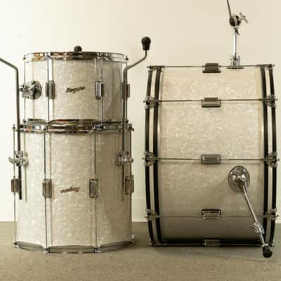 Rogers USA Tower White Marine Pearl Drum Set 14x24 9x13 and 16x16 image 2