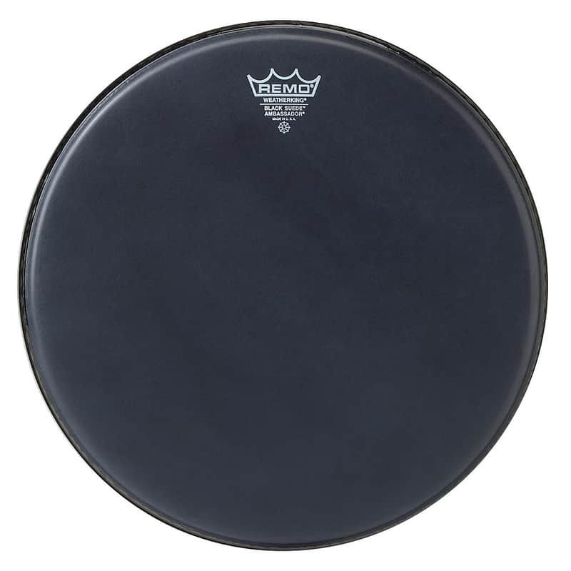 Remo Ambassador Black Suede Drum Head 8" image 1