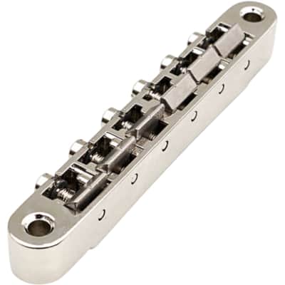 Faber ABRM-TG ABRM Bridge, Fits 4mm studs, Gloss Nickel, TITANIUM saddles image 2