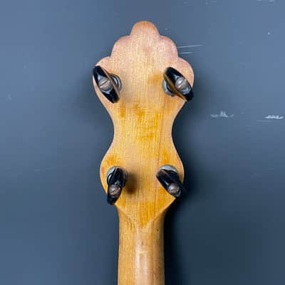 Vintage Open-Back 5-String Banjo c. 1920s-1940s Unbranded w/ Star Inlay & Gig Bag image 4