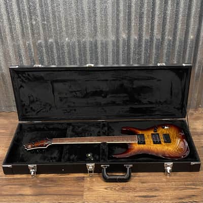 ESP LTD H-200 Flame Top Dark Brown Sunburst Guitar & Case #1026 Used image 2