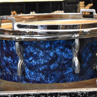 Vintage 1960s Premier Royal Ace 5.5x14 Snare Drum in Blue Pearl image 4