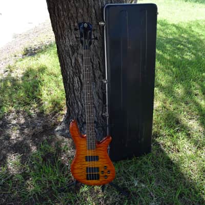 Spector Q4 Pro Bass , with hard case , EMG pickups , flame maple top image 12