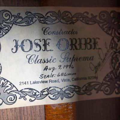 Jose Oribe 1996 "Classic Suprema" Classical image 7