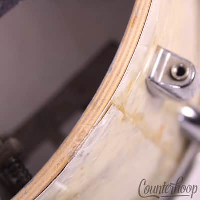 *Gretsch 13x9"Tom Drum WMP White Marine Pearl Round Badge Vintage 50s COB Brass* image 10