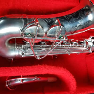 ultra-RARE silver Martin Handcraft Committee I pro alto sax overhauled art-deco city skyline search lights edition aka Mars attacks Earth image 7