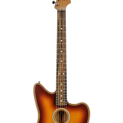 Fender American Acoustasonic Jazzmaster Acoustic Guitar w/bag, Ebony FB, Tobacco Sunburst, US216XXXX image 6