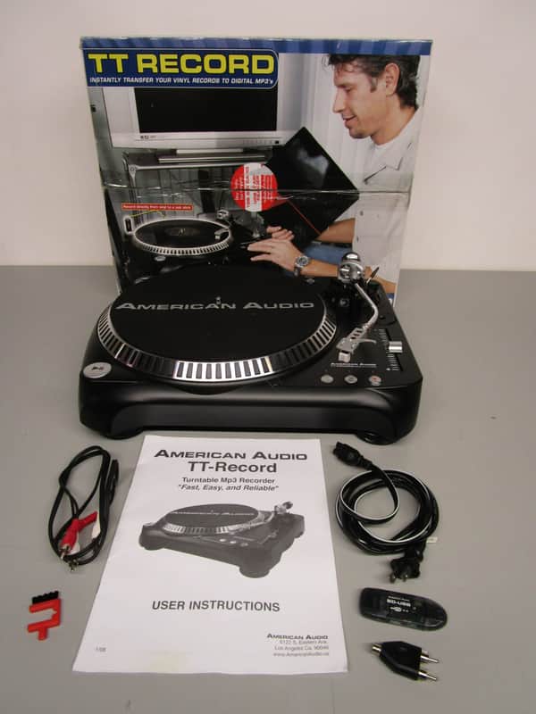 American Audio TT-RECORD Belt-Drive Turntable w/ MP3 Recorder image 1