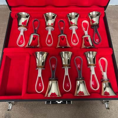 Malmark 3 Octave Handbell Package (C4-C7) w/ cases, pads, tables, mallets and gloves image 2