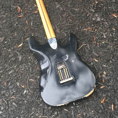 LEFTY! 1978 Vintage Fender Stratocaster Black Nitro Lacquer Strat Aged Relic Guitar Left CBS ‘78 HSC image 16