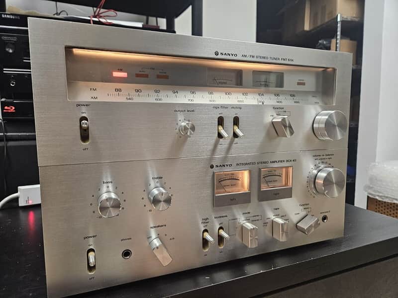 Sanyo DCA 411 & FMT 611 Sterei Receiver And Tuner | Tested And Working image 1