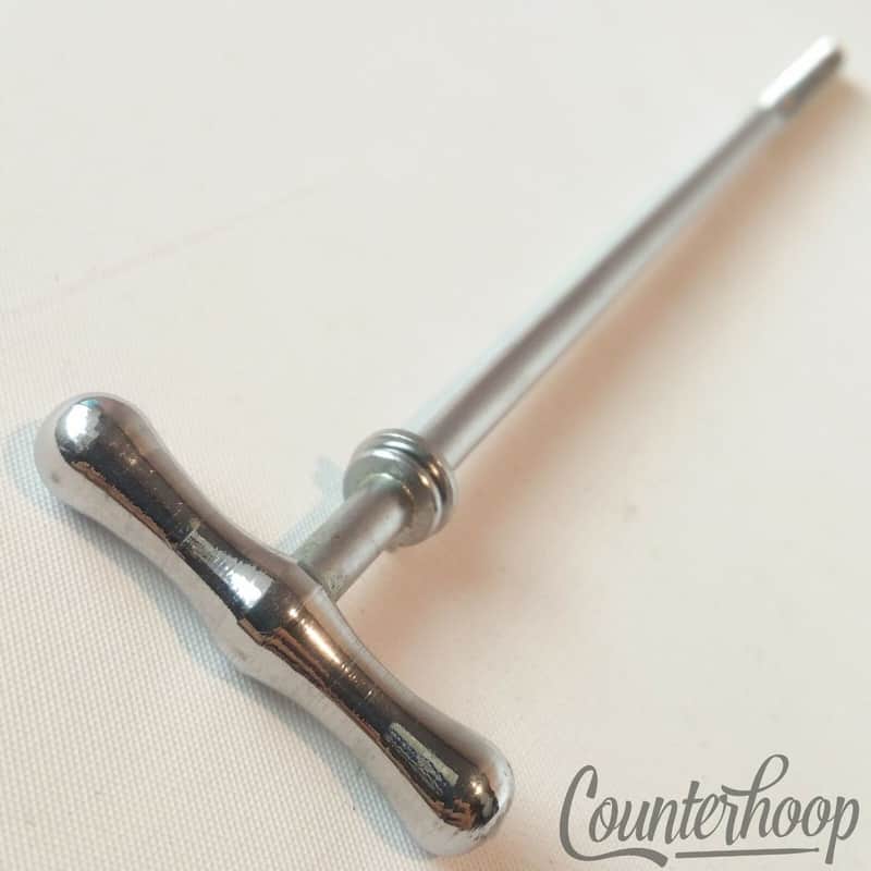 Pearl 7 1/8"Long Bass Drum Tension T-Rod Metric Japan Chrome Bow-Tie Vintage 60s image 1