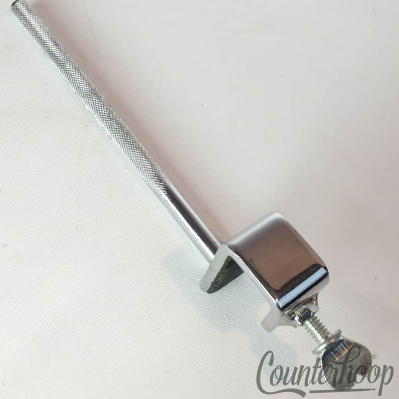 *Pearl Clamp-On Bass Drum Cowbell Mount Holder Rod Chrome Vintage 70s Japan Part image 1
