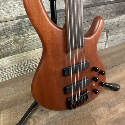 Cort B5FL Fretless 5-String Bass - Dark Walnut image 4