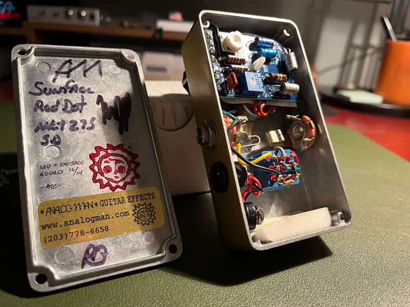 Analogman Sun Face Red Dot NKT-275 Germanium Fuzz with Sun Dial