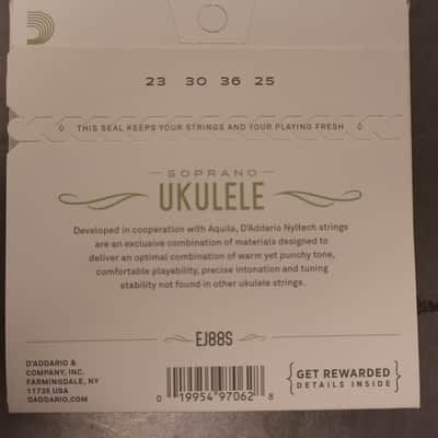 D'addario EJ88S Soprano Ukulele Nyltech image 2