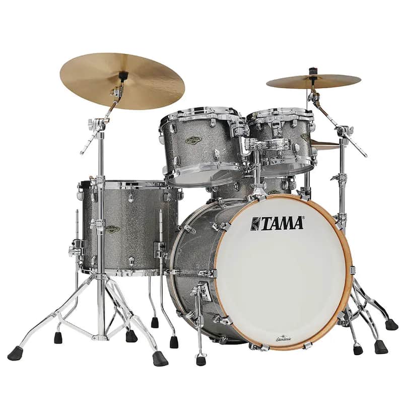 Tama Starclassic Walnut/Birch 4pc Drum Set Smoked Silver Spark...