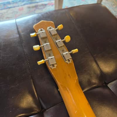 1965 Danelectro 5015 Convertible - Hollowbody Electric Acoustic Guitar - White image 14