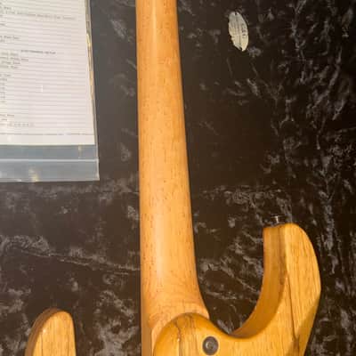 Suhr Custom modern s waterfall burl maple top black limba body image 15