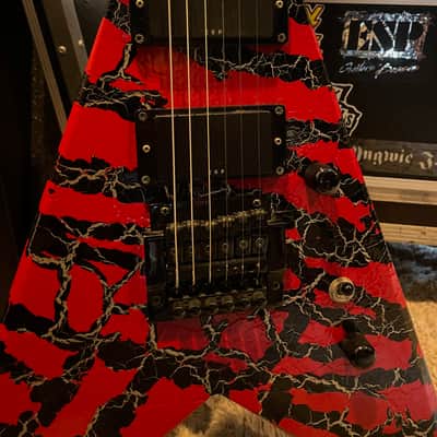 Edwards Kerry King KKV crackle Slayer Japan 90s by ESP with semi hardcase image 8
