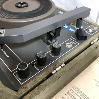 AUDIOTRONICS 300T Vintage Portable Record Player Built-In Speaker RPM Works image 4