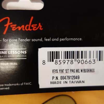 Fender Vintage style Ping Nickel Tuner set with bushings image 4