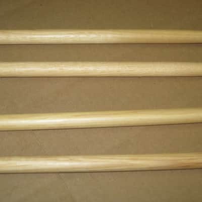 TWO new pairs (no packaging) near A+ Musician's Gear Hickory Drumsticks similar in size & head to Promark Finesse 718: small round tip, Length: 16 1/4" / 412.8mm, Diameter: .551" / 14mm, satin finish (plain, meaning NO graphics / NO paper sleeve) image 17