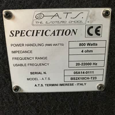 ATS BS2X10CH-T23 2x10 Bass Cab 800w 4ohm image 9