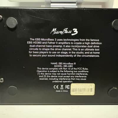 EBS Microbass 3 Dual-Channel Integrated Preamplifier & Effects Pedal image 3