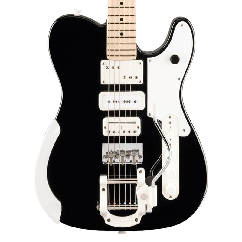 Used Fender Jack White Triplecaster Electric Guitar - Black w/Maple FB image 1