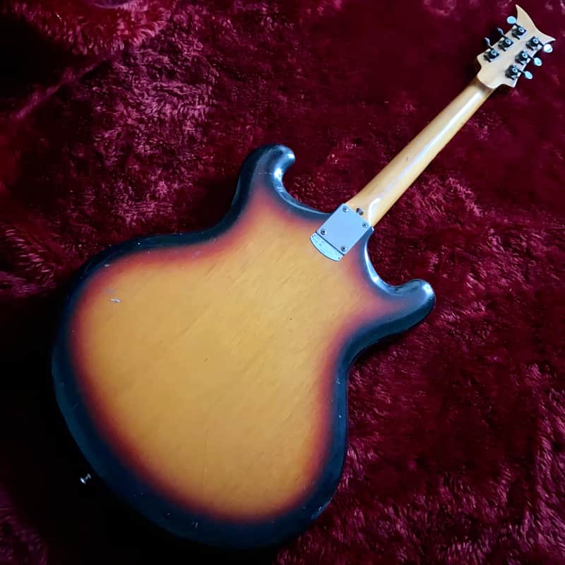c.1968 Teisco V-2 Mosrite Style MIJ Vintage Guitars “Sunburst
