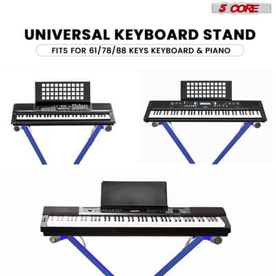 5 Core Keyboard Stand Piano Bench Combo Adjustable Key Board Stands 2" Padded Musician Chair Set image 4