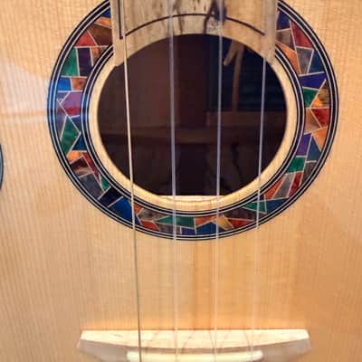 Hozen Green Label German Spruce/Spalted Maple Tenor Ukulele 2026 image 5